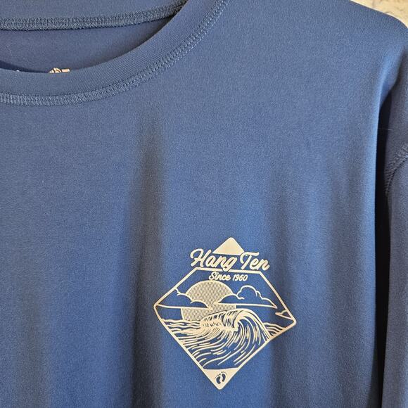 Hang Ten Men's XL UPF 50+ Long Sleeve Sun Protection Blue Shirt Top - Picture 2 of 5